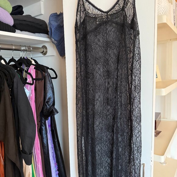 ZADIG & VOLTAIRE Ryzig Sheer-lace Slip Dress In Black - Picture 4 of 6